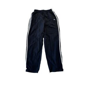 VTG 90s Y2K Adidas Ankle Hook and Loop Fasteners Joggers Sweatpants Blk Size XL